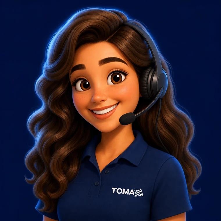 Colaboradora de TOMAYA con auriculares